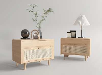 北欧床头柜3D模型下载